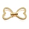 925 Sterling Silver Fold Over Clasps, Bowknot, Real 18K Gold Plated, 29x15.5x3mm