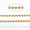 Brass Ball Chains, Long-Lasting Plated, Soldered, with Spool, Cadmium Free & Nickel Free & Lead Free, Golden, 1mm, about 301.83 Feet(92m)/roll
