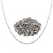 304 Stainless Steel Figaro Chains, with Spool, Soldered, Stainless Steel Color, Link: 2~5.2x1.3x2mm, 2m/set