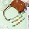 3Pcs 3 Styles Alloy Enamel Sport Ball Bag Extender Chains, with Alloy Swivel Clasps, Platinum, Mixed Color, 135~142mm, 1pc/style