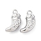 Brass Pendants, Cadmium Free & Nickel Free & Lead Free, Pepper Charms, Real Platinum Plated, 12x8x5mm, Hole: 1.4mm