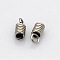 Tarnish Resistant 304 Stainless Steel Terminators, Cord Coil, Stainless Steel Color, 9x3.5mm, Hole: 2mm, Inner Diameter: 2mm