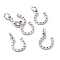 Tarnish Resistant 304 Stainless Steel Charms, Horseshoe, Stainless Steel Color, 13x10x1mm, Hole: 3mm