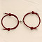 Alloy Heart-shaped Magnetic Braided Rope Bracelets for Couple Girlfriends, Dark Red, 5-1/2~10-1/4 inch(14~26cm)