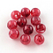 Acrylic Imitation Gemstone Beads, Round, Cerise, 10mm, Hole: 2mm, about 925pcs/500g