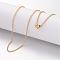 Ion Plating(IP) 304 Stainless Steel Necklace, Cable Chains, with Lobster Clasps, Golden, 19.69 inch(500mm), 2mm