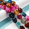 Natural Agate Beads Strands, Dyed & Heated, Nuggets, Tumbled Stone, Colorful, 14~15x10~14x8~9.5mm, Hole: 1.6mm, about 12~13pcs/strand, 7.09~7.48''(18~19cm)