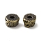 Tibetan Style Rack Plating Brass Beads, Long-Lasting Plated, Column, Brushed Antique Bronze, 7.5x4.5~5mm, Hole: 2.5mm