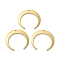 Brass Pendant, for Jewelry Making, Double Horn/Crescent Moon, Raw(Unplated), 28x28x1mm, Hole: 1.2mm