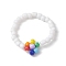 Flower Glass Seed Beaded Stretch Finger Rings, Colorful, US Size 9 3/4(19.5mm)