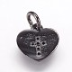Забитые латунные микропрофили кубические циркониевые подвески ZIRC-K070-30B-2
