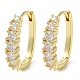 Серьги-кольца из латуни с фианитами EJEW-Q786-06G-1
