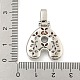 Латунные микропаве прозрачные подвески с фианитом KK-B099-01P-A-3