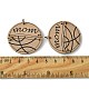 Подвески из тополя WOOD-G019-04B-3