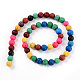 Synthetic Lava Rock Beads Strands G-S247-6mm-01-1-2