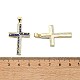 Латунные микропаве прозрачные подвески с фианитом KK-A221-23G-3