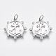 Латунные микропаве прозрачные подвески с фианитом KK-S356-020P-NF-1