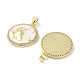 Латунные микропаве прозрачные подвески с фианитом KK-L213-010G-08-2