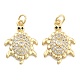 Подвески из латуни с прозрачным фианитом KK-U009-12A-G-1