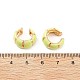 Серьги-каффы в форме буквы С из латуни EJEW-D321-04G-5