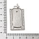 Подвески из латуни микропаве с фианитами и эмалью KK-H458-01P-11-3