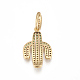 Латунные микро проложить кубического циркония подвески ZIRC-L078-060G-NR-2