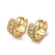Серьги-кольца из латуни с микропаве из кубического циркония EJEW-L271-20KCG-04-1