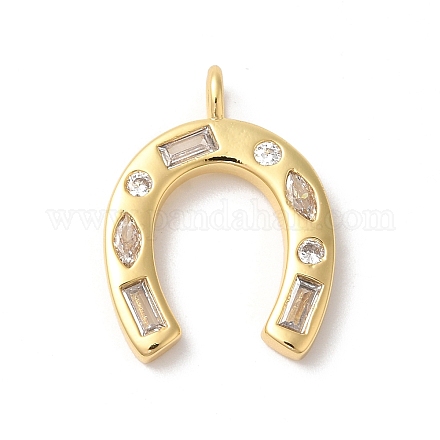 Подвески из латуни с покрытием из прозрачного кубического циркония KK-Z056-19G-1