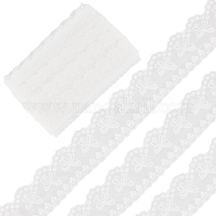 Кружевная отделка с вышивкой из хлопка SRIB-WH0011-053-1-1