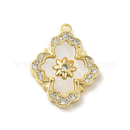Латунные микро проложить кубического циркония подвески KK-D095-02B-G-1