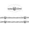 Brass Singapore Chains, Water Wave Chains, Satellite Chains, Soldered, with Spool, with Round Beads, Lead Free & Nickel Free & Cadmium Free, Platinum, 2.5x1.5x0.4mm, about 301.83 Feet(92m)/roll