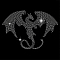 SUPERDANT Rhinestone Iron on Transfers Rune Dragon Dinosaurs Crystal Rhinestone Heat Transfer Bling Rhinestone Template for T Shirts Clothes Bags Pants DIY Transfer Iron On Decals