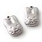 Tarnish Resistant 201 Stainless Steel Bunny Pendants, Rabbit, Stainless Steel Color, 16x10.5x3.5mm, Hole: 1.5mm