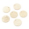 Brass Charms, Flat Round, Real 24K Gold Plated, 10x0.5mm, Hole: 1.2mm