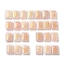 26Pcs Natural Rose Quartz Healing Rectangle with Letter A~Z Display Decorations, Reiki Energy Stone Ornament, 20x15x6.5mm