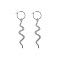 Alloy Hoop Earrings, Snake, Platinum, 70mm