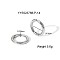 304 Stainless Steel Clip-on Earrings, Silver, 14.1x3mm