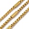 Ion Plating(IP) 304 Stainless Steel Link Chains, Unwelded, with Spool, Golden, 2.5x3x1.5mm
