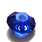 Imitation Austrian Crystal Beads, Grade AAA, K9 Glass, Faceted, Flat Round, Blue, 6x3.5mm, Hole: 0.7~0.9mm