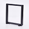 Plastic Frame Stands, with Transparent Membrane, For Ring, Pendant, Bracelet Jewelry Display, Square, Black, 18x18x2cm