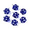 Transparent Acrylic Pendants, with Platinum Plated Iron Findings, Faceted, Dice, Blue, 27.5x20x20mm, Hole: 2mm