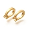 Rack Plating Brass Fold Over Clasps, Long-Lasting Plated, Lead Free & Cadmium Free, Real 18K Gold Plated, 13x8x2.5mm, Hole: 1.1mm