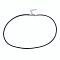Polyester Cord Necklace Making, with 304 Stainless Steel Lobster Claw Clasps and Extender Chains, Stainless Steel Color, 18.5 inch(47cm), 3mm