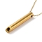 304 Stainless Steel Whistle Shaped Pendant Necklaces, Golden, 19.69 inch(50cm)