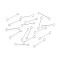Tarnish Resistant 304 Stainless Steel Double Sided Eye Pins, Stainless Steel Color, 21x0.7mm, Hole: 2mm, 500pcs/bag