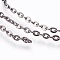Iron Cable Chains, Unwelded, with Spool, Flat Oval, Cadmium Free & Lead Free, Gunmetal, 3x2.2x0.6mm, about 32.8 Feet(10m)/roll