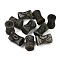 Tibetan Agate 3-Eye Beads, Natural Agate Beads, Bamboo Shape, Dyed & Heated, Gray, 20~24x14~15mm, Hole: 2mm