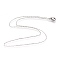 Non-Tarnish 304 Stainless Steel Cable Chain Necklaces, with Lobster Claw Clasps, Stainless Steel Color, 16.7 inch(42.5cm), 1mm