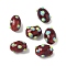 Handmade Lampwork Bumpy Beads, Column, Dark Red, 16x10.5~11mm, Hole: 1.4mm