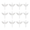 304 Stainless Steel Pendants, Sword with Wing Charm, Stainless Steel Color, 41.5x35.5x2mm, Hole: 3mm, 12pcs/box